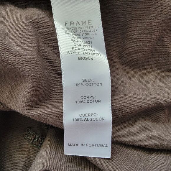 FRAME Logo Tee T Shirt Mens Size M Brown Casual Short Sleeve lmts0393 - Picture 9 of 10